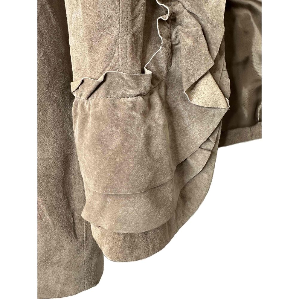 INC International Concepts Tan Ruffled Jacket - Picture 4 of 12